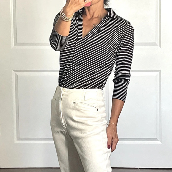 Massimo Dutti 100% Linen Polo Style Long Sleeves - Picture 4 of 9